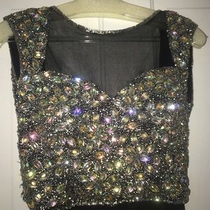 Silver/Black prom dress